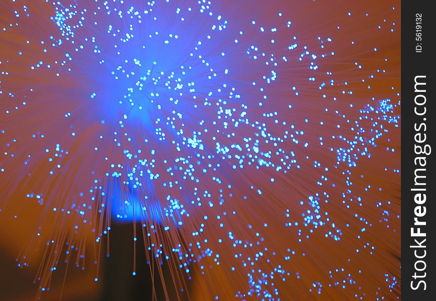 Optical fibers shining in the dark