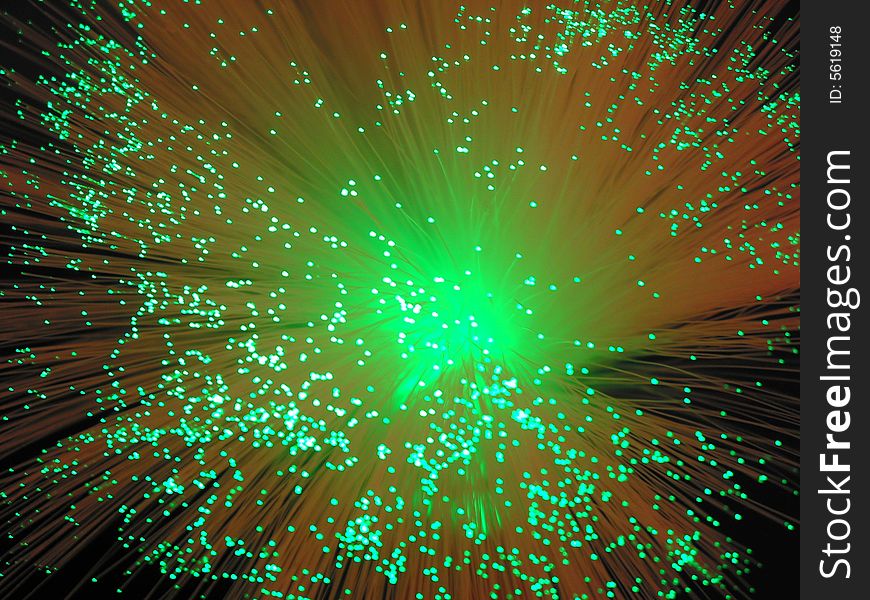 Optical fibers shining in the dark