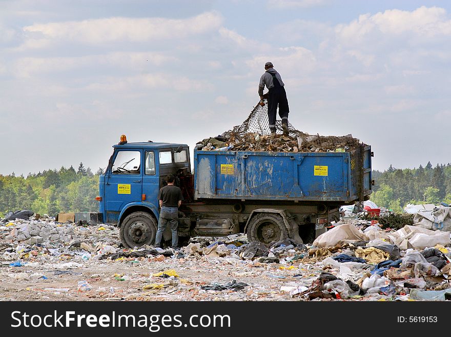 Trash Pickup On The Dumping Ground Garbages