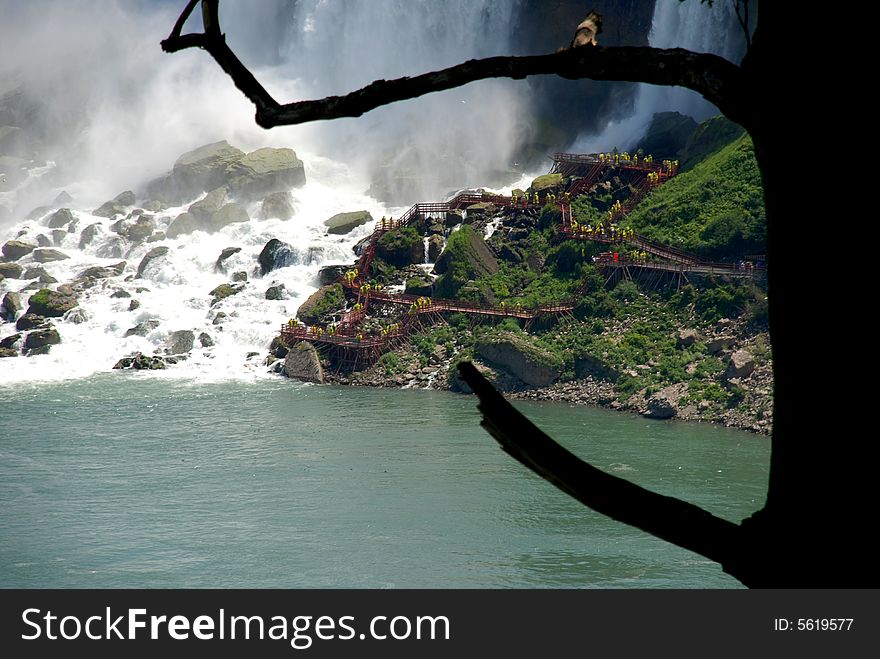 Beautiful natural image for the water fall