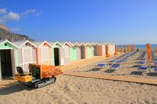 Summer Beach And Huts Royalty Free Stock Photos Summer Beach And Huts Royalty Free Stock Photos