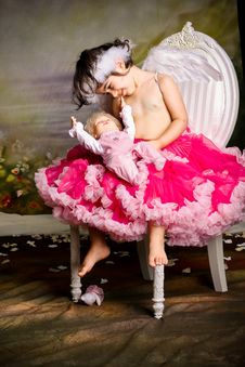Child Role Playing Royalty Free Stock Photography Child Role Playing Royalty Free Stock Photography