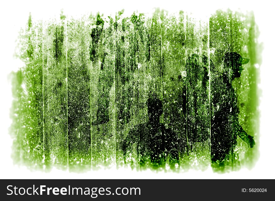 Grunge Green Abstract Background