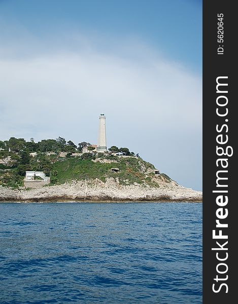 Lighthouse on a cliff in the south of France