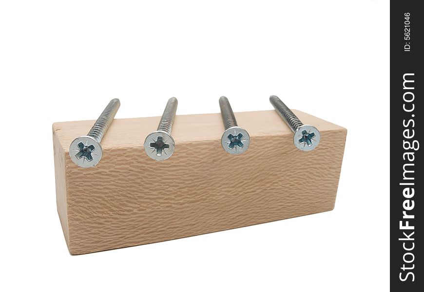 Screw On Wooden Block