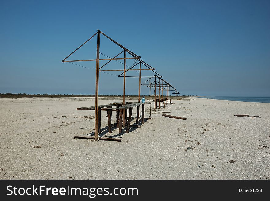 Abandoned wild beach, Ukraine