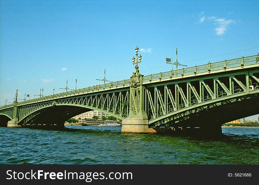 Troitsky Bridge over Neva river in Saint Petersburg