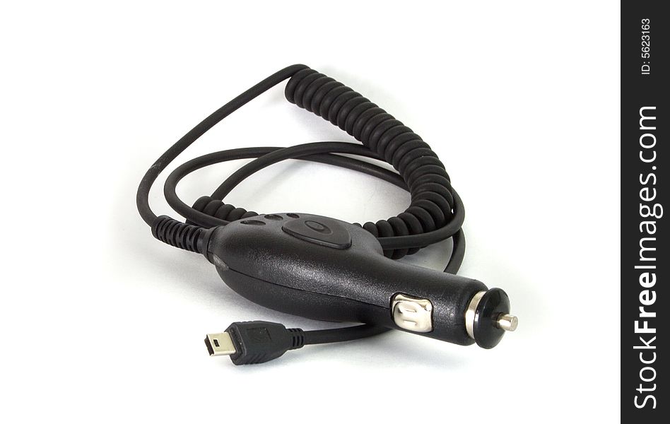 Automobile Travel Charger On White