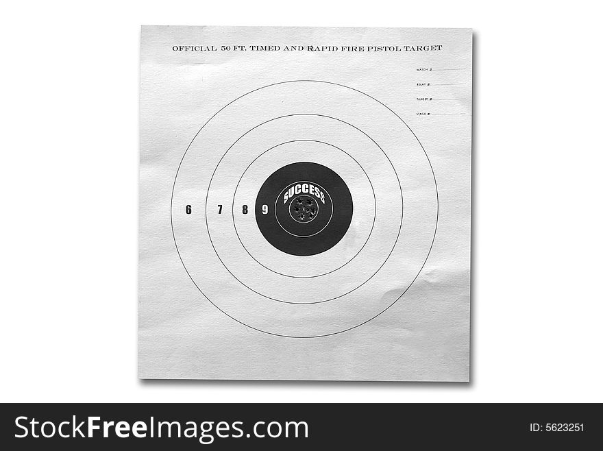 A target isolated on a white background. A target isolated on a white background