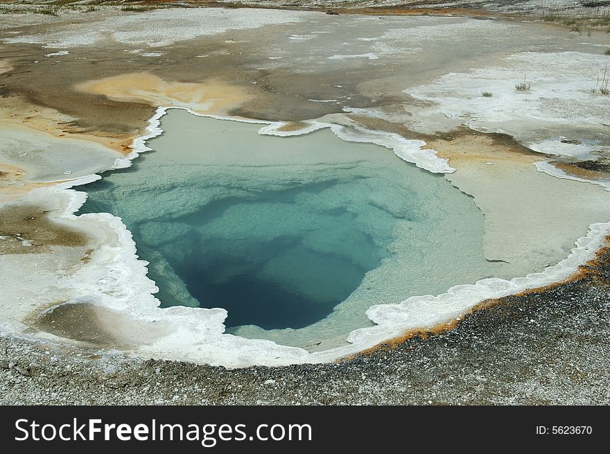 Celestine Pool - a geothermal feature at Yellowstone National Park