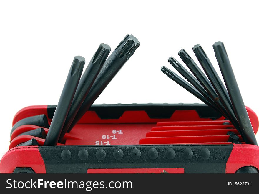 Torx Wrench Set in red