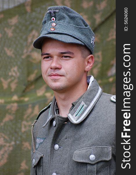 German soldier . WW2 reenacting . Military history club Red Star, Kiev

More military history images in my portfolio