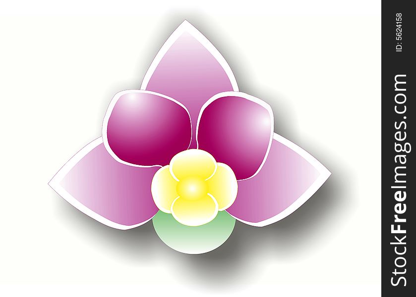 A Illustration of Cute Sakura triangle Flower