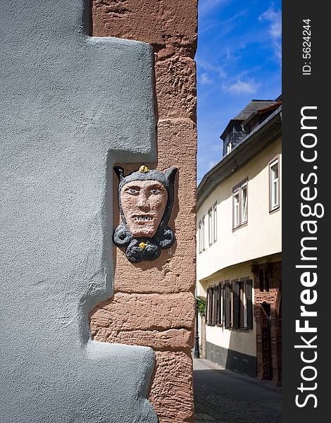 Detail of historic building in the center of aschaffenburg, germany. Detail of historic building in the center of aschaffenburg, germany