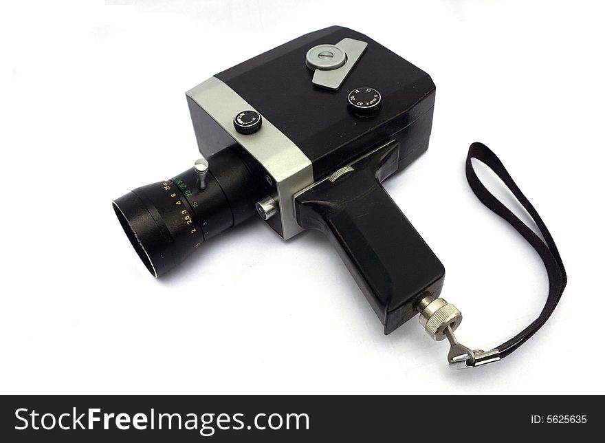 Old-Fashioned Retro Camera. Isolated on White. Old-Fashioned Retro Camera. Isolated on White