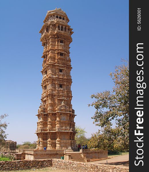 Chittorgarh citadel ruins in Rajasthan, India