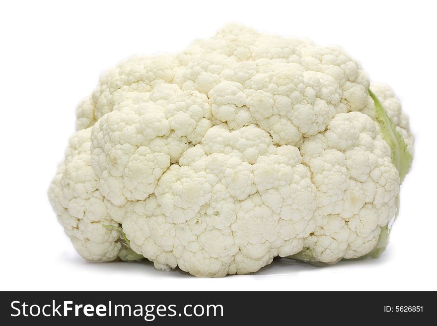 Freshness white cauliflower isolated on white background