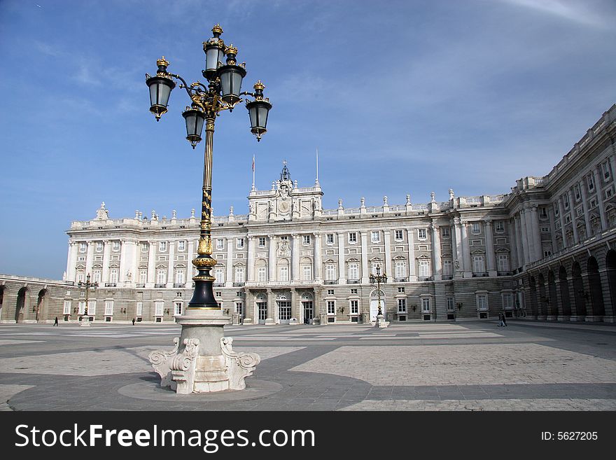 Square inside the Royal palace in Madrid