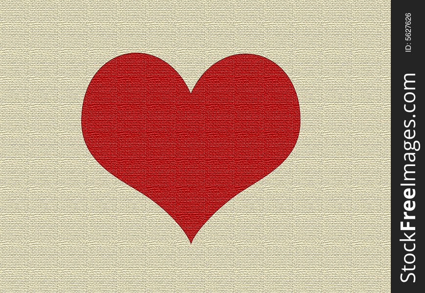 A simple stylish linen heart, perfect for greeting cards