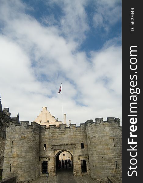 The entrance of stirling castle in scotland. The entrance of stirling castle in scotland