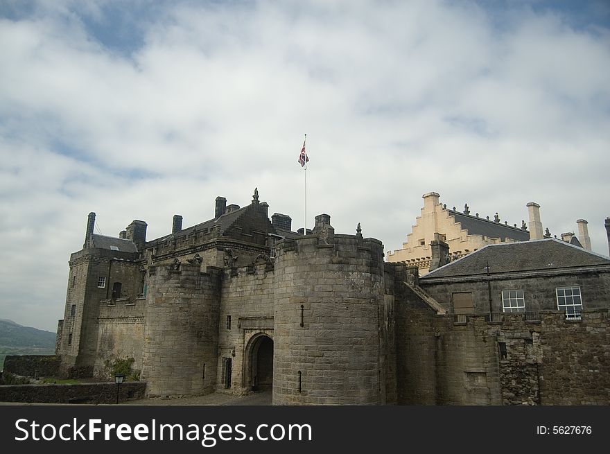 The entrance of stirling castle in scotland. The entrance of stirling castle in scotland