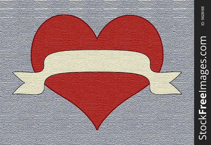 A simple jean heart with name plaque, perfect for greeting cards. A simple jean heart with name plaque, perfect for greeting cards
