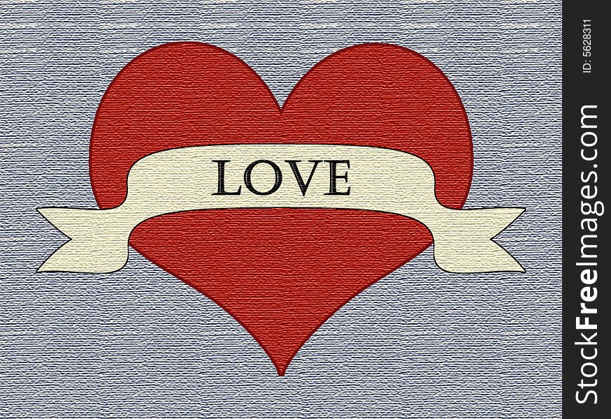 A simple jean heart, perfect for a greeting card. A simple jean heart, perfect for a greeting card