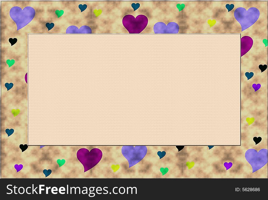 Frame with hearts