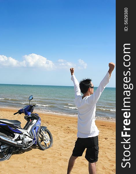 Motorcycle is suitable for travelling at tropical country. Motorcycle is suitable for travelling at tropical country