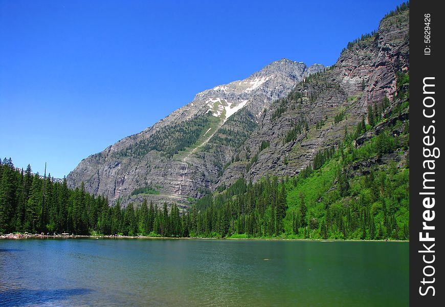 Lake Avalanche in Glacial national park in Montana