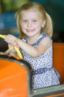 Little Cute Girl Having Fun Royalty Free Stock Image Little Cute Girl Having Fun Royalty Free Stock Image