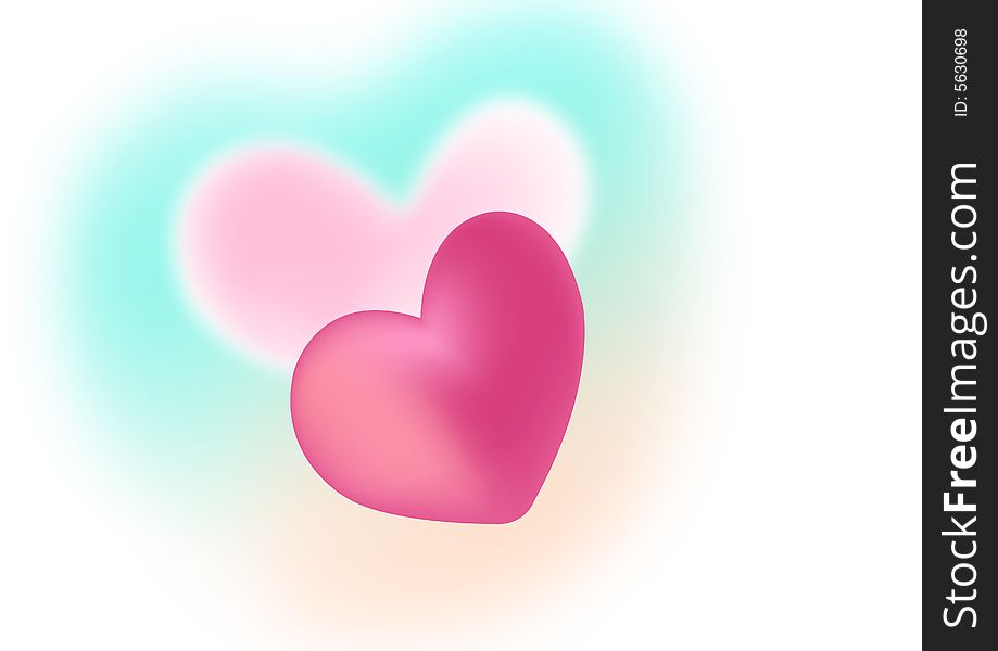 Meshed pink heart illustration in heart background. Meshed pink heart illustration in heart background