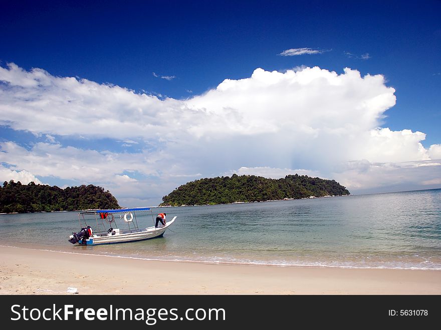 View of beach scenery at malaysia #