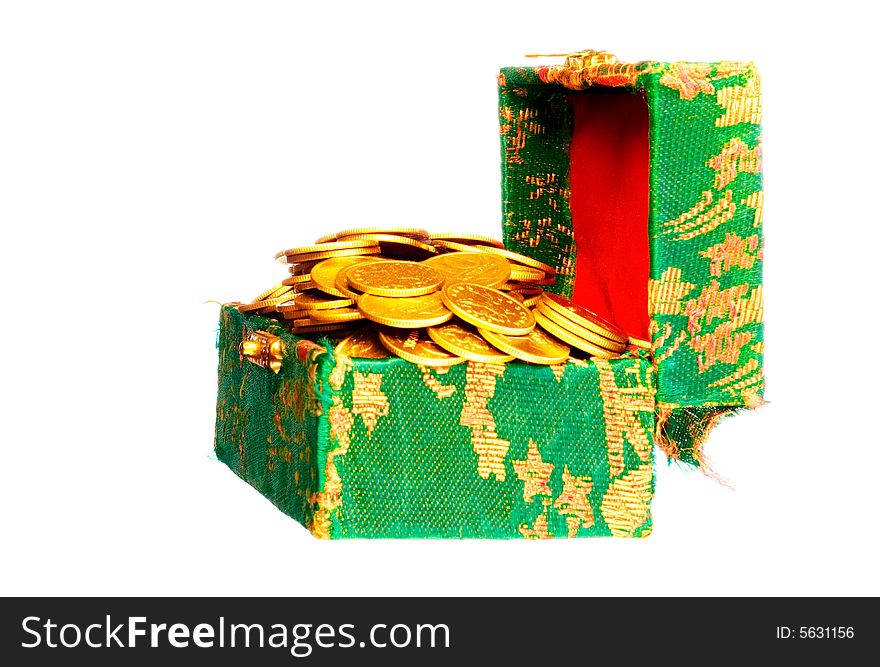 Gold Coins In A Box