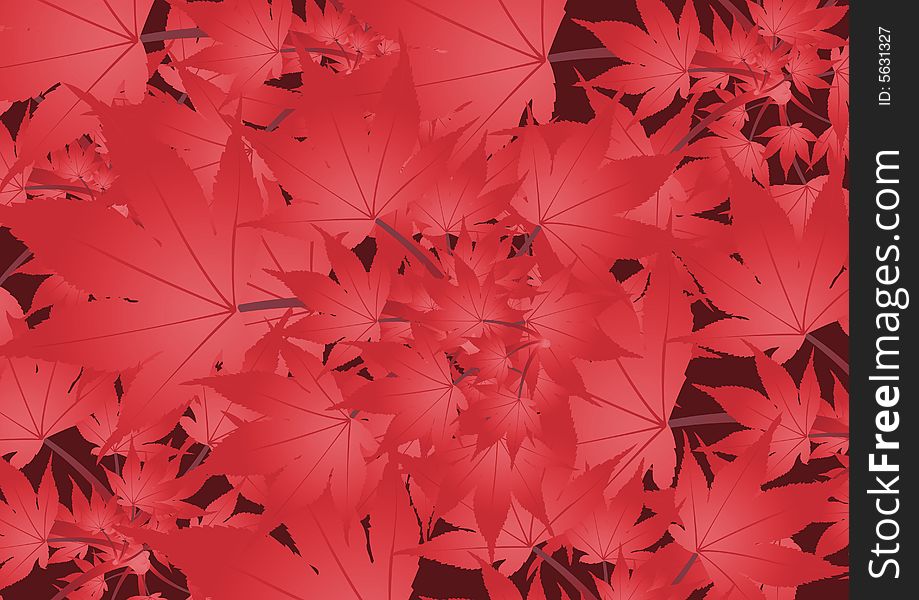 Red leaves background for your creative designing works