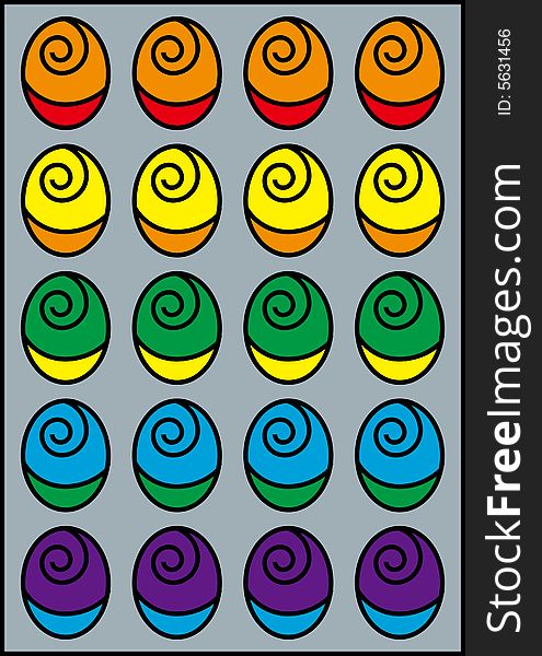 Vector colourful abstract egg background