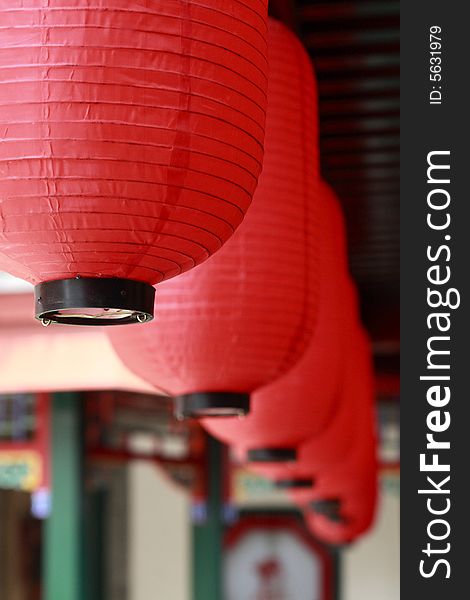 China's ancient building in the red lanterns. China's ancient building in the red lanterns.