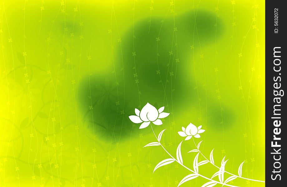 Lotus in colorful abstract background