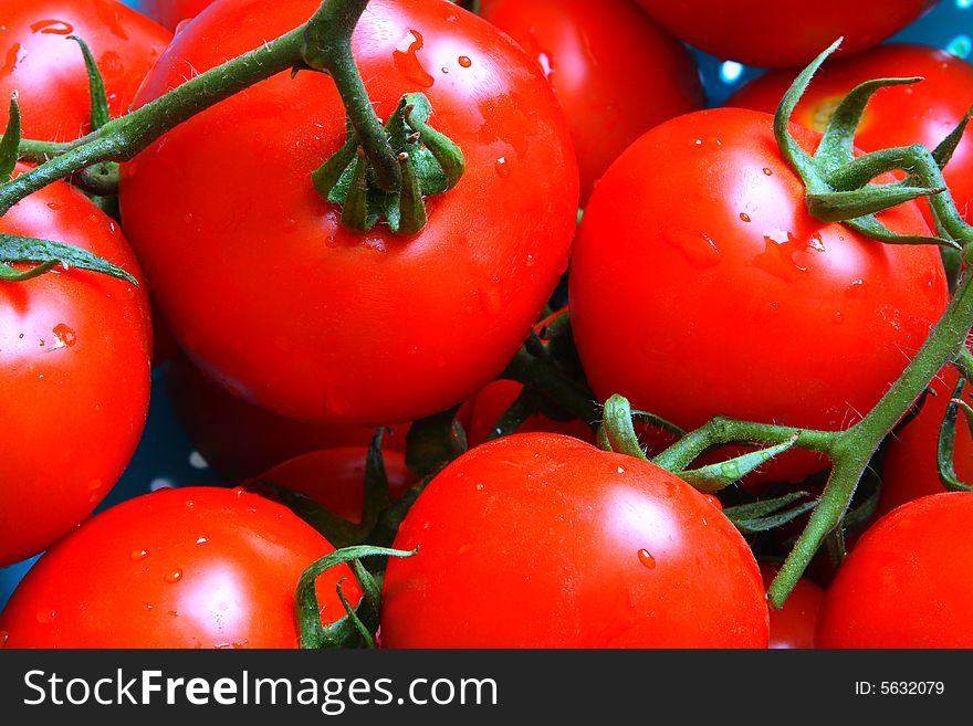 Tomatoes in the market food, fresh, green,