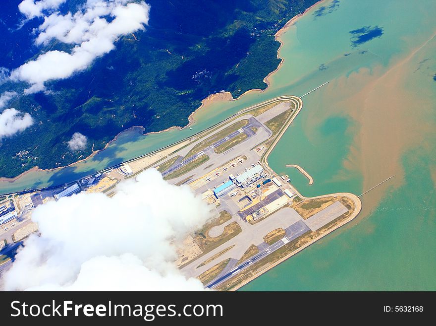 HongKong airport, after heavy rain. HongKong airport, after heavy rain.