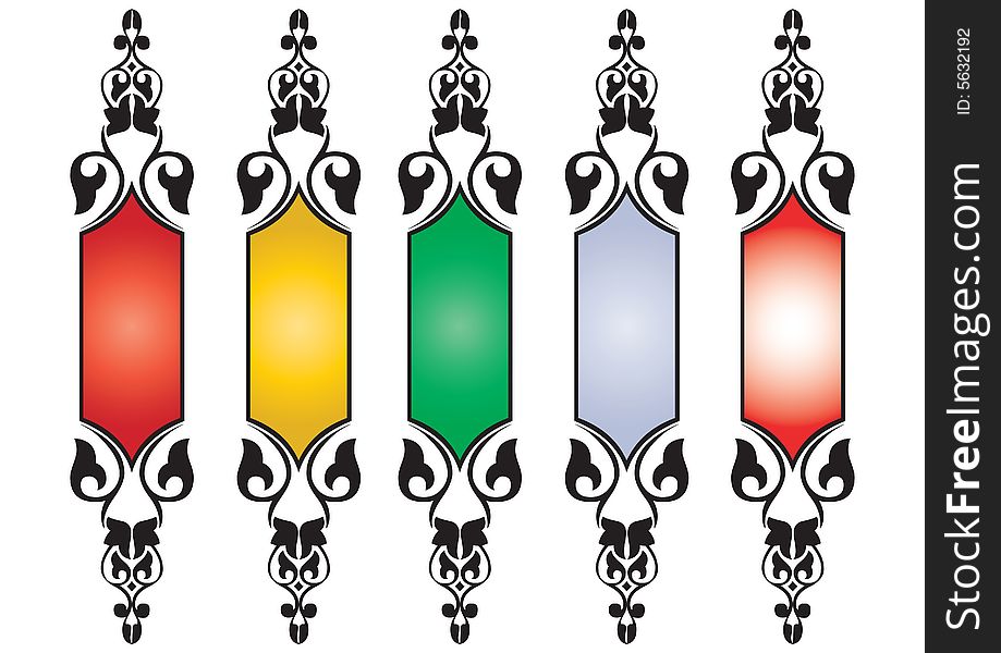 5set Classical Banner - Vector