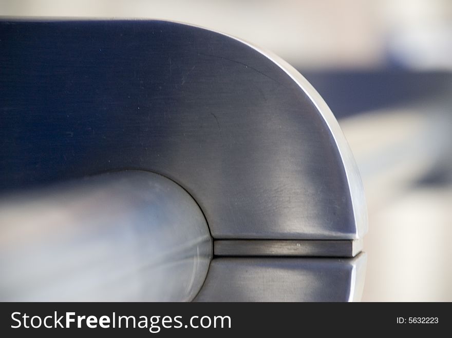 A close metal railing detail