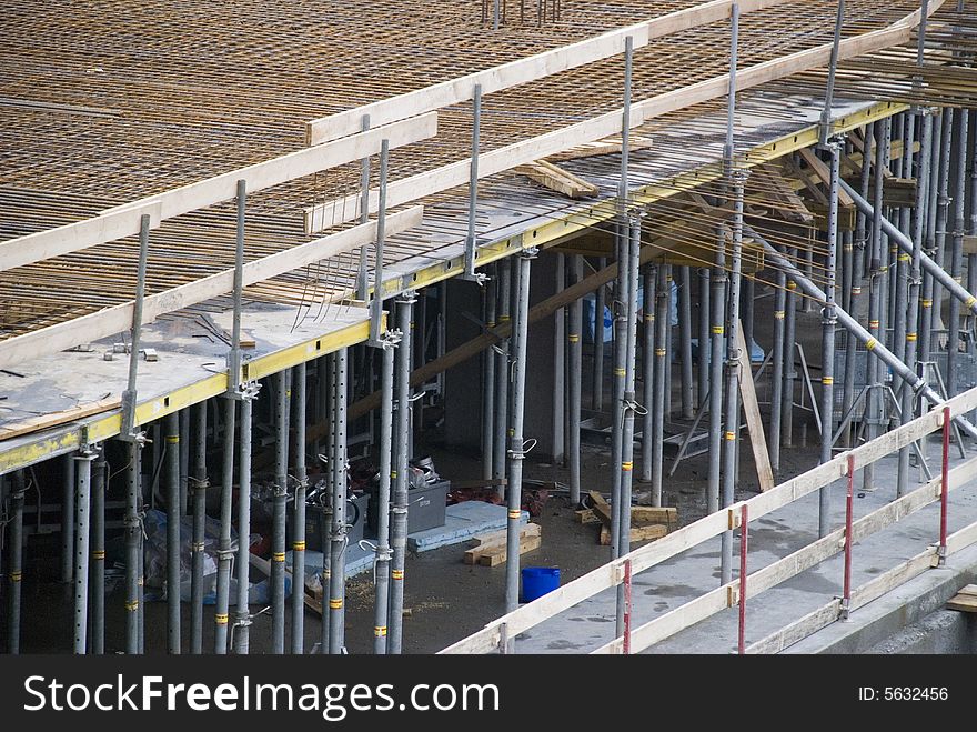 Concrete structural at a building site