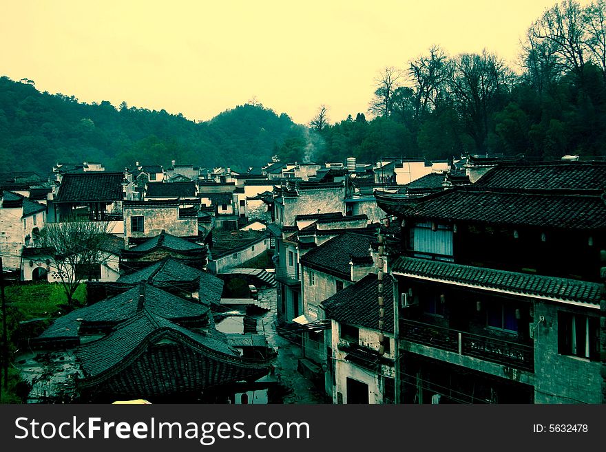 One kinds of chinese traditional architecture, in Wu Yuan, Jiang Xi Province, China. One kinds of chinese traditional architecture, in Wu Yuan, Jiang Xi Province, China