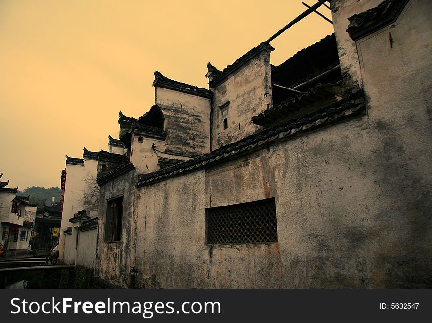 One kinds of chinese traditional architecture, in Wu Yuan, Jiang Xi Province, China. One kinds of chinese traditional architecture, in Wu Yuan, Jiang Xi Province, China