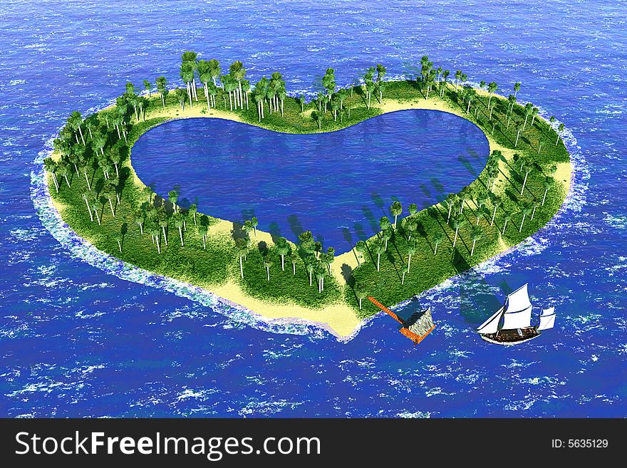 Scene of the island heart