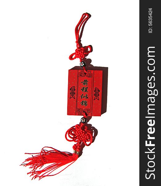 Chinese knot and charm for good wish