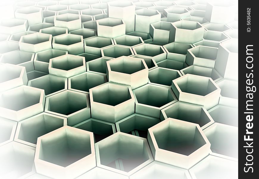 Abstract 3d Image Of Hexagon