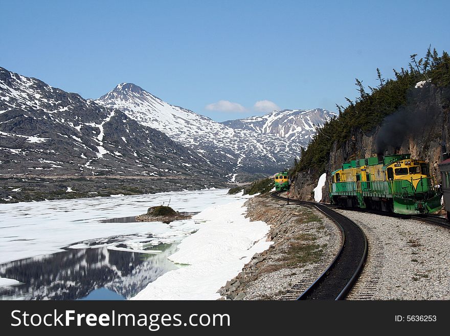 Steam train in the White Pass Route