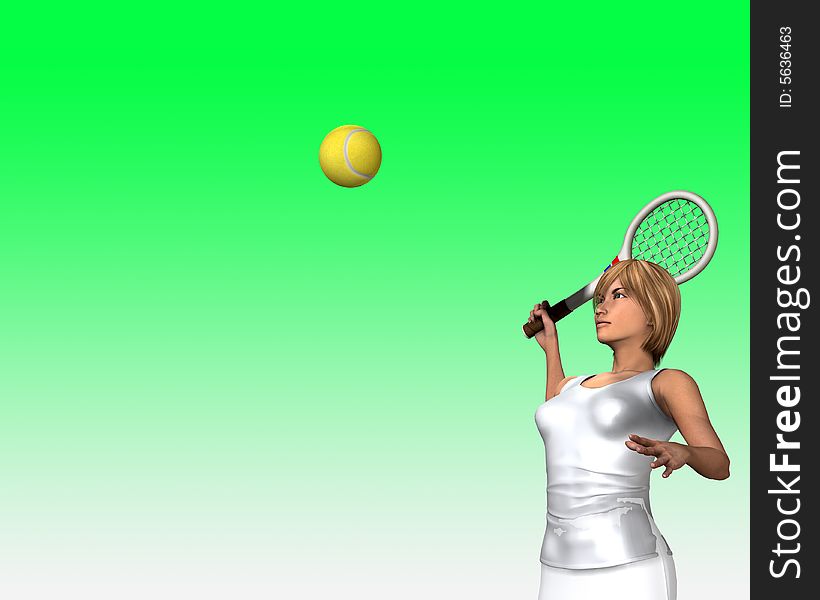 Women About To Hit Tennis Ball
